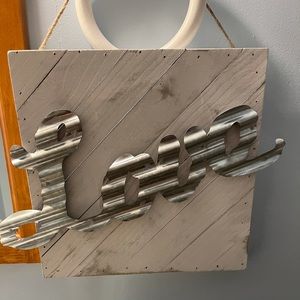 Homemade custom love sign
